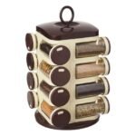 Amazon Solimo Plastic Revolving Spice Rack Set of 16 Pieces