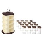 Amazon Solimo Plastic Revolving Spice Rack Set of 16 Pieces - Image 3