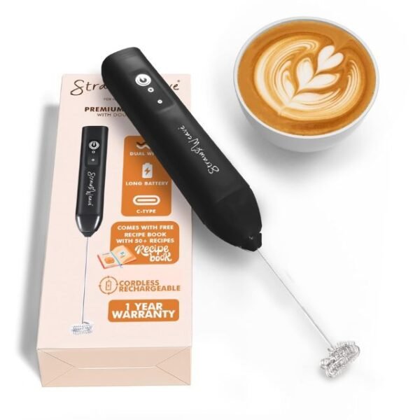 Coffee Frother Electric with Double Whisk