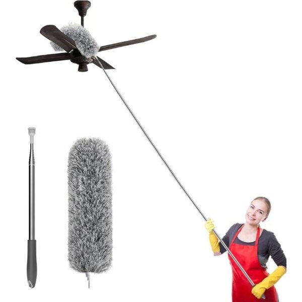 Hallstatt 2025 Upgraded Long Handle Microfiber Feather Fan Ceiling Duster