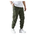 Lymio Men Cargo || Cotton Cargo Pants for Men || Regular Fit High Rise Solid Pants (1Cargo-34-37)