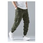 Lymio Men Cargo || Cotton Cargo Pants for Men || Regular Fit High Rise Solid Pants (1Cargo-34-37) - Image 3