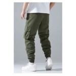 Lymio Men Cargo || Cotton Cargo Pants for Men || Regular Fit High Rise Solid Pants (1Cargo-34-37) - Image 4