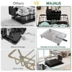 MAJALiS Dish Drying Rack, 2 Tier Dish Drainer Rack with Drip Tray and Drainer Mat - Image 4