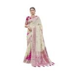 MANOHARI Most Trendy Jacquard Work Woven Saree with Unstitch Blouse Piece - Image 4