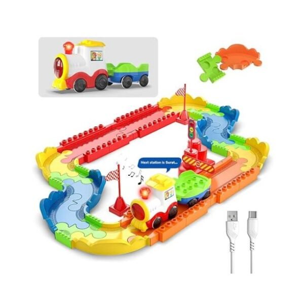 Mirana Block Rider Toy Train Set with Colorful & Multiple