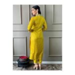 Naixa Women's Rayon Cotton Lining Embroidered Straight Kurta with Pant and Dupatta Sets (NX-470) - Image 3