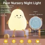 One94Store Rechargeable Silicone Pear Night Lamp - Image 4