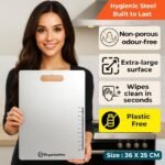 OrganizeMee Large Stainless Steel Cutting Board - Image 2