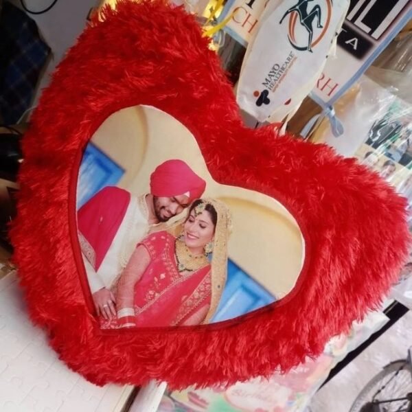Small Heart Fur Pillow
