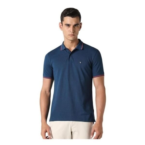 Van Heusen Men's Cotton Solid Regular Fit T-Shirt