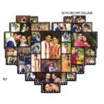 Wood Heart Collage Cutout