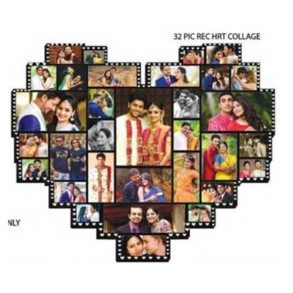 Wood Heart Collage Cutout