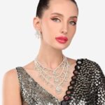 ZAVERI PEARLS Ethnic Kundan & Pearls Multi Layers Bridal Necklace Set - Image 2